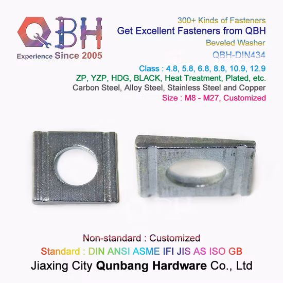 Qbh DIN125 DIN127 F436 F959 DIN6919 DIN934 DIN936 모든 유형 Zp/Yzp/Bzp/Plain/Black/HDG/Dacromet/Geomet/Nickle 도금 와셔